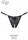 Luxxa Lenceria TANGA CON RANURA Y STRASS AZUL 4