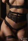 Luxxa Lenceria TANGA DESNUDO CON STRASS AZULES 2