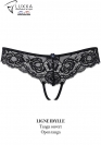 Luxxa Lenceria TANGA ABIERTO CON STRASS AZUL 3